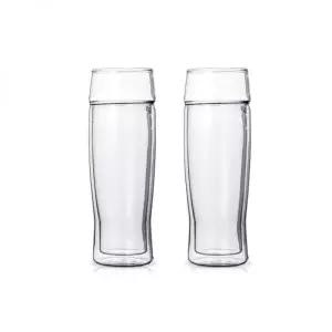 에지리 홈카페 맥주잔 시맥스 체코 이중 내열유리컵 500ml X2 MNS