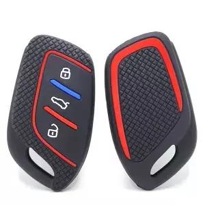 MG 4 Ev HS GT ZS ZX 3 버튼 실리콘 Fob 키 커버 케이스 체인 Roewe RX3 ERX5 I6 I5