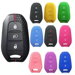 쉘 커버 홀더 푸조 208 DS3 5008 시트로엥 C4 C5 X7 실리콘 고무 스마트 원격 키 대 한 자동차 Fob 케이스