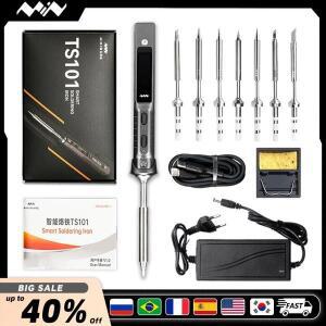 TS101 납땜 다리미, 스마트 미니 모바일 스테이션, LCD 온도 조절, 24V 3A 전동 공구 세트, 90W