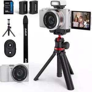 사진 촬영을 위한 ORDRO G730 5K 디지털 카메라 - 64MP 12배 광학 줌 여행 콘텐츠 제작자 및 플립 스크린