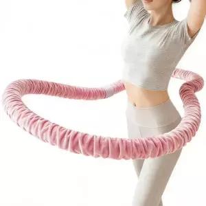 벨벳 소프트 훌라후프 1.5kg, 여성용 복부 살빼기 도구 - 가벼운 회전 무게추, 허리 보호 설계, 지방 연소