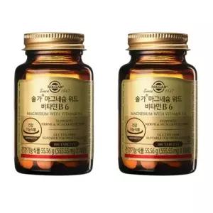 [하프클럽/기타]솔가 마그네슘 위드 비타민 B6 555.55mg x 100정 2병 /SJ