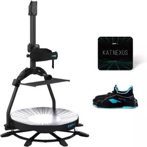 KAT Walk C2 CORE VR 러닝머신 번들과 넥서스 및 시트형 모듈 몰입형 피트니스 게임 플레이를 위한 360