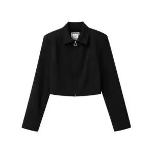 우영미 MUST IT_ 울 크롭 셔츠 블랙 여성 M241SH16843B