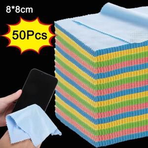 마이크로 화이버 청소 천 휴대 전화 안경 카메라  클리너 실버 골드 쥬얼리에 8x8cm 연마 닦아