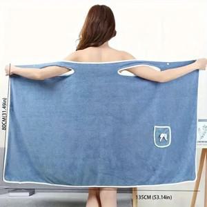 1pc 웨어러블 목욕 타올 Bowknot 산호 벨벳 스커트 성인용 물 흡수  건조 탈모 없음 Su