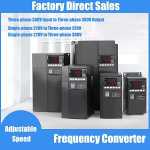 CE 인증 가변 주파수 드라이브 변환기 인버터 1.5/2.2/3.7/5.5KW 220V 입력에서 출력 모터 속도 컨트롤러