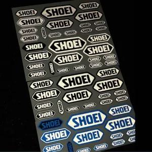 Shoei 헬멧 앞 유리 방수 반사 스티커 오토바이 Snilho 서스펜션 댐핑 스폰서 로고 8cm x 20cm x 1