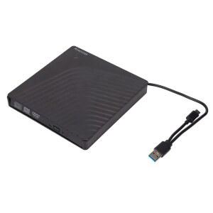 Zunate 노트북 외장 DVD 드라이브 인클로저 USB3 CD ROM 광학 플레이어 박스 12 7mm 5mm ATA RW 드라이브용 5Gbps 고속 전송 블랙