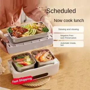 자체 가열 기능이 있는 휴대용 전기 도시락 220V 밥솥 음식 김밥 멀티 쿠커