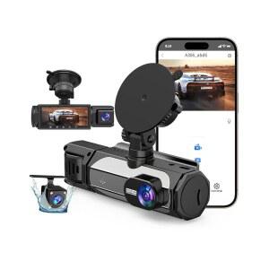 대시 캠 전면 후면 차량용 1080P 카메라 32GB 카드 5G 무선 WiFi 루프 녹화 야간 투시 HDR G-센서 24시간 주차 가능한 3채널