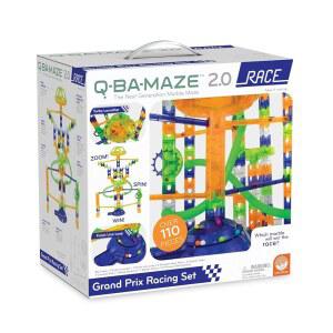 마인드웨어 Q-BA-Maze 2.0 그랑프리 레이싱 세트 u2013 마블 런 빌딩 장난감 모션 활성화 조명 8세 이상