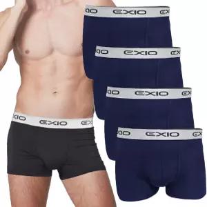 EXIO X0 남성 복서 반바지 드로스트링 4종 세트 기능성 이너 땀 흡수력 빠른 건조 통기성 신축성 편안함