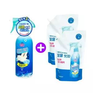 온더바디 코튼풋 발을씻자 쿨링 본품 385ml + 리필 500ml x 2개