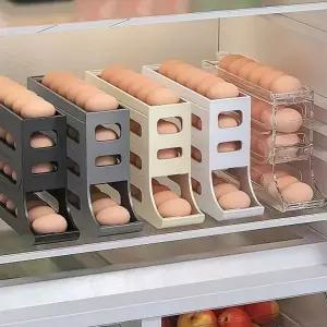 냉장고 정리 트레이 도어 보관함 상자 계란 A. 순수한 흰색 저장 랙 팩
