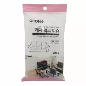 오공 OQI003L0 왁스 티슈 12매입 차량가죽클리너 자동차가죽클리너 가죽티슈