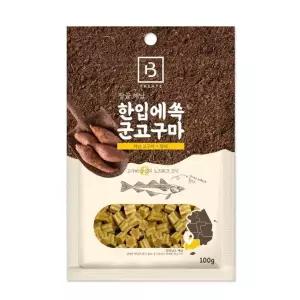 유통기한 12.01 브리더랩 땅끝 해남 한입에쏙 군고구마 고구마+황태 100g