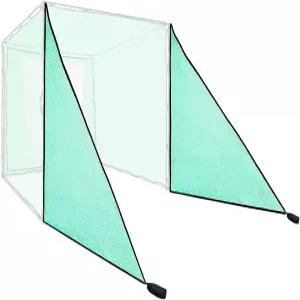 2PCS 그린 골프 삼각형 사이드 네트와 샌드백을 사용한 연습용 또는 시뮬레이터 임팩트 스크린 드라이빙
