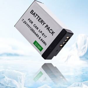 LP-E17 디지털 카메라 배터리 1200mAh 충전식 캐논 EOS 750D 800D M6에 적합