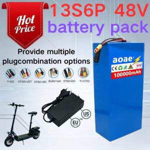 13S6P 48V 100Ah 고출력 리튬 배터리 팩, 전기 자전거/스쿠터용 장수명