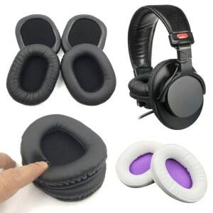 소니 MDR-7506 7510 7520 CD900ST V6 교체 용 이어 패드 메모리 폼 이어 커버 귀마개 용 1 쌍 부드러운 가죽 이어 패드