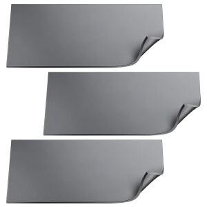 Thinp 3개 실리콘 열 프레스 매트, 4인치 x 8인치 폼 커버 패드 두께 3mm 열 프레스 패드 재사용 가능한 실리콘 프레스 시트 양면 사용 매트 모자 HTV 및 티셔츠 비닐 전사(그레이)