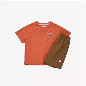 [셀러허브]뉴발란스키즈 EXCLUSIVE_일러스트 반팔 세트 NK9YGB215U_(80)Orange (S50461298)