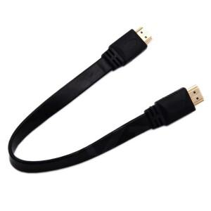 HDMI 호환 케이블 풀 짧은 남성-남성 플러그 오디오 용 플랫 코드 PS3 0.3M 1M