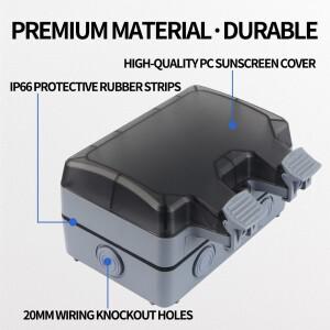 GTRIC 실외 방수 소켓 EU FR UK US 표준 전원 플러그 250V 16A IP66 방진 마스터 듀얼