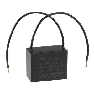 전기 팬 펌프 모터 발전기용 uxcell 천장 커패시터 CBB61 20uF 250V AC 2 전선 금속화 폴로필렌 필름