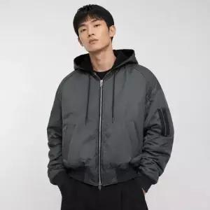 23FW 준지 JC3939P213 GREY 리버서블 MA-1 후드 자켓 그레이
