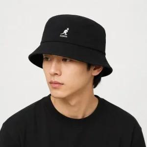 캉골 K4224HT BLACK 워시드 버킷햇