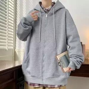 남성 2컬러 데일리룩 오버핏 간절기 후드집업 자켓
