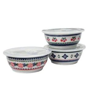 김치통밀폐용기 밀폐 용기 뚜껑 반찬통 찬기 냉장고 보관통 16cm 3P