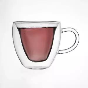 유리컵 로하티하트 이중 유리잔 270ml 예쁜