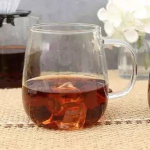 홈카페유리컵 마카 머그컵 유리컵 커피잔 내열 400ml 1P