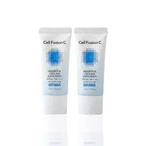 셀퓨전씨 아쿠아티카 쿨링 썬스크린35ml x2개 더블 기획세트 피부열감 수분 쿨링선크림