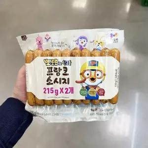 목우촌 뽀로로와 친구들 프랑크 소시지 215g x 2개입 x 1개 아이스박스포장
