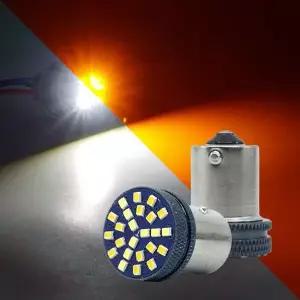 12V AUN549Q3 차량용 S25 더블타입 화이트-옐로우LED 깜빡이등