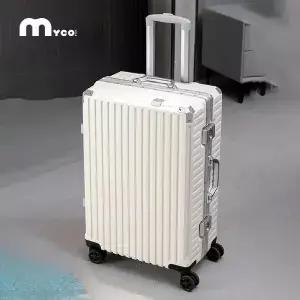 알루미늄 프레임 롤링 캐리어 가방 20 24 26 28인치 USB 여행용 바퀴 달린 콤비네이션 잠금장치 기내용