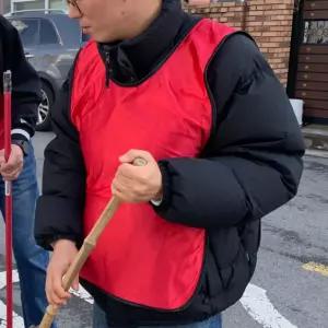 밴드형 팀조끼 레드 축구 행사용 풋살