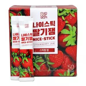 초록원 나이스틱딸기잼 50입 스틱형 일회용 딸기잼