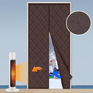식 단열 도어 커튼 방수 천 두꺼운 면으로 채워진 단열 커버 담요 창문 스크린