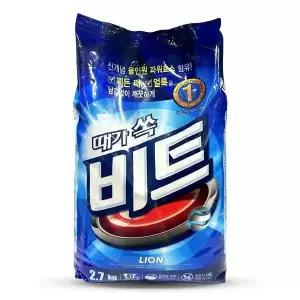 [콩심팥심]때가 쏙 비트 분말 가루 세탁 세제 리필 2.7kg