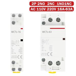 2P AC 110V 220V 50/60Hz 16A 20A 25A 32A 50A 40A 63A DIN 레일 가정용 모듈형 접촉기 스위치 컨트롤러 DI