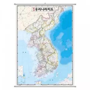 오너클랜 벽걸이지도 우리나라전도 대한민국지도 전국 학교 종이 85x110 사무실비품 회사비품