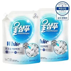 [애경] 울샴푸 화이트 중성세제 리필 1.8L x2개[36029622]