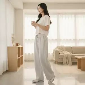 비욘드라이프 마로그렌 사이드 주름 와이드바지 1008681