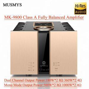 MUSMYS-MK9800 파워 앰프 순수 클래스 A 완전 밸런스드 360w*2 고출력 하이엔드 고급 브리지 모노